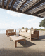 contemporary sofa / outdoor / for outdoor use / fabric