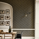 traditional wallpaper / baroque / metallic look / gray
