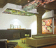 fabric suspended ceiling / panel / acoustic / flame-retardant