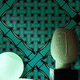 contemporary wallpaper / patterned / wallpaper look / blue