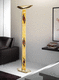 contemporary light column / glass / LED / indoor