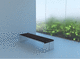 contemporary garden bench / aluminum / museum
