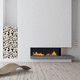 3-sided fireplace insert / electric / flame effect