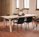contemporary dining table / oak / walnut / oiled wood