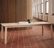 contemporary dining table / oak / walnut / solid wood