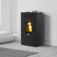 pellet heating stove / 12 kW / contemporary / steel