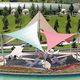 metal frame tensile structure / cable-and-membrane / roof / for entrance canopy