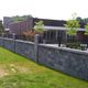 fence with bars / garden / concrete / high security