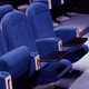 contemporary auditorium seating / fabric / wooden / folding