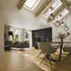 wooden laminate flooring / floating / wood look / home