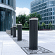 security bollard / steel / stainless steel / retractable