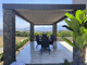 self-supporting pergola / aluminum / with mobile slats / sun shade louvers
