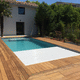 slatted swimming pool cover / security / thermal / winter