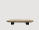 contemporary coffee table / oak / cement / wooden base