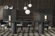 contemporary table / lacquered metal / lacquered metal base / oval