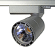 LED track light / round / metal / commercial