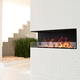 hybrid fireplace / built-in / corner / ventless