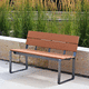 contemporary public bench / ipe / powder-coated steel / recycled plastic