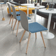 contemporary visitor chair / wooden / plastic / wooden base