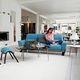 contemporary sofa / white / black / blue