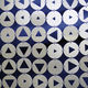 pleated curtain / geometric / metal