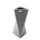 contemporary vase / ceramic / stainless steel