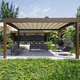 self-supporting pergola / wall-mounted / aluminum / steel
