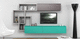contemporary TV wall unit / wooden