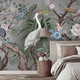 contemporary wallpaper / nature pattern / floral / panoramic