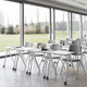 contemporary conference table / laminate / metal / ABS