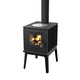 wood heating stove / 7 kW / with legs / central