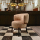 contemporary dining chair / indoor / fabric / leather