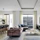 modular sofa / contemporary / fabric / leather