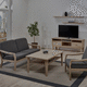 contemporary TV cabinet / custom / wood / pine