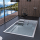 built-in swim spa / above-ground / rectangular / 4-seater