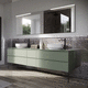 contemporary bathroom cabinet / oak / walnut / lacquered wood