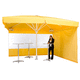 waterproof shade sail / roll-up / rectangular / canvas