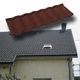 metal roof tile / barrel / red / brown