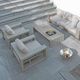 contemporary armchair / water-resistant fabric / aluminum / with removable cushion