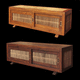 traditional TV cabinet / solid wood / teak / bamboo