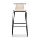 contemporary bar chair / indoor / fabric / leather