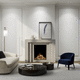 closed gas hearth / 1-sided / steel / glass