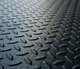 embossed sheet metal / steel / non-slip / floor