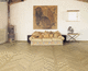 engineered parquet floor / oak / brushed / glued