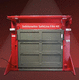 bulletproof industrial door / sectional / metal / automatic