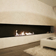 open bioethanol hearth / 1-sided / corner