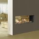 closed gas hearth / 1-sided / double-sided / central