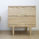 contemporary bedside table / ash / rectangular / with drawer