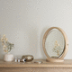 table mirror / contemporary / angled / round