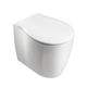 free-standing toilet / ceramic / home / oval